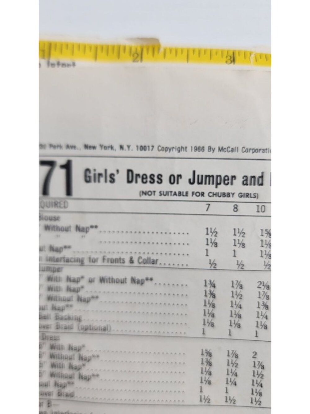 Vintage McCall's Clothing Pattern # 8471 - Picture 3 of 4